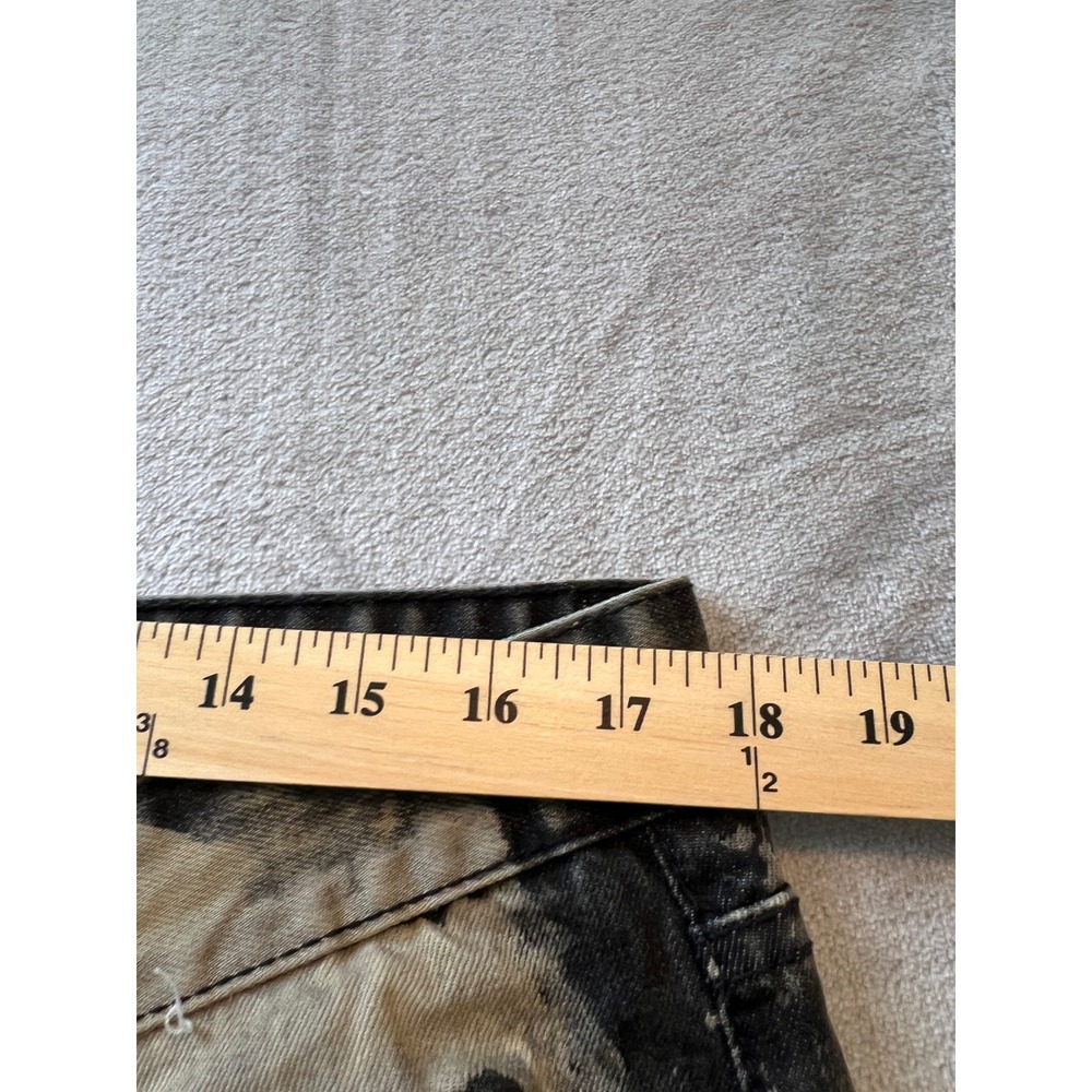 Encrypted Jeans Men 38 Black Acid Wash Distressed Straight Leg Denim - Picture 3 of 7